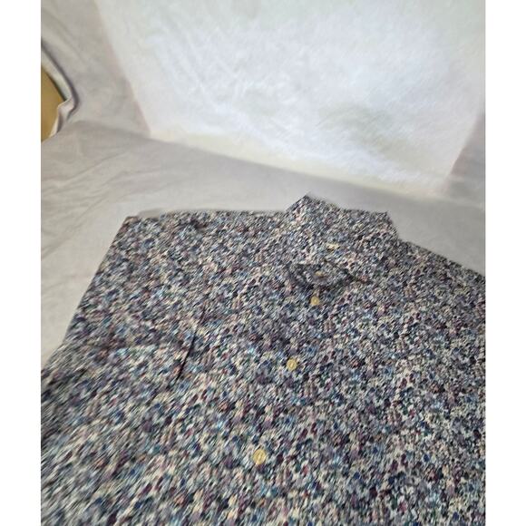 Joseph Abboud Short Sleeve Button Up Shirt Men's Large Pastel Floral - Picture 3 of 7